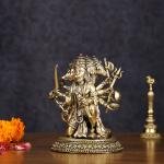 Intricate Superfine Brass Panchmukhi Hanuman Idol 6" | Divine Strength & Blessings | 0.8 kg Detailed Statue | 5" Width, 4.5" Depth | Enhance Sacred Space